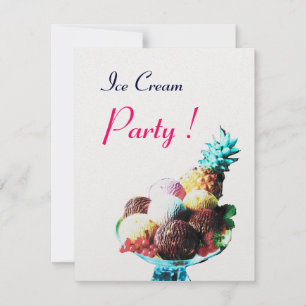 ICE CREAM BIRTHDAY PARTY, white ice metallic Kaart