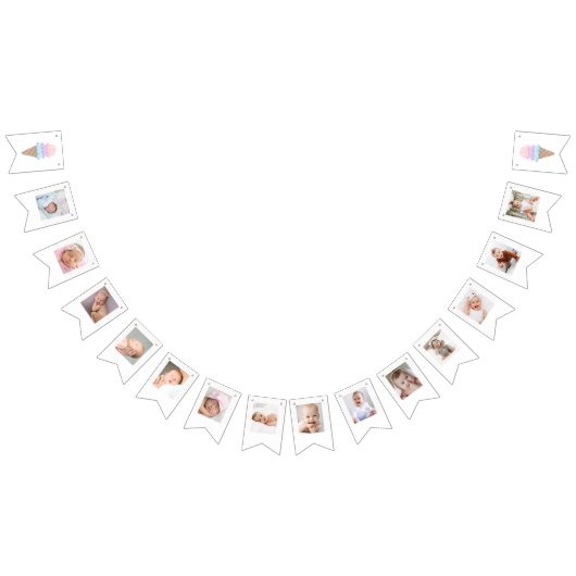 Ice Cream Birthday Photo Banner (Alle)