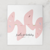 Ice Cream Birthday Pink Sprinkles Table Plaatskaartje (Buitenkant ongevouwen)
