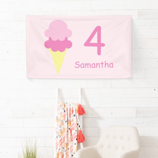 Ice Cream Birthday Spandoek (Insitu)