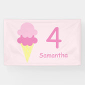 Ice Cream Birthday Spandoek (Horizontaal)