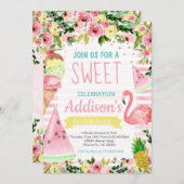 Ice Cream Birthday Summer Pool Kaart (Voorkant / Achterkant)