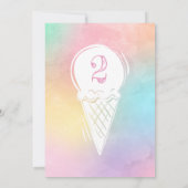 Ice Cream Birthday Uitnodiging (Achterkant)