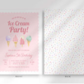 Ice Cream Birthday Uitnodiging