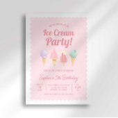 Ice Cream Birthday Uitnodiging
