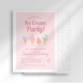 Ice Cream Birthday Uitnodiging