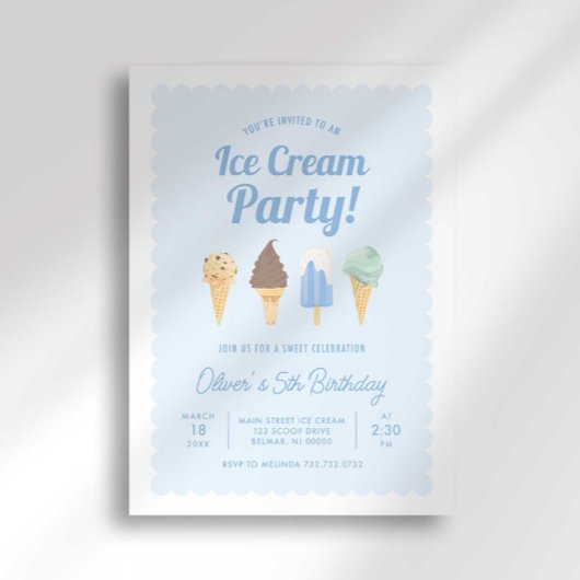 Ice Cream Birthday Uitnodiging