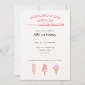 Ice Cream Birthday Uitnodiging (Voorkant)