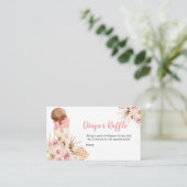 Ice cream Boho Luier Raffle Baby shower Informatiekaartje (Staand voorkant)