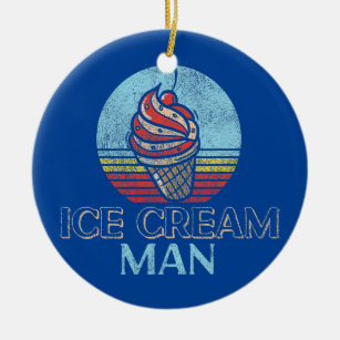 Ice Cream Boy Cone Sundae Retro  Ice Cream Keramisch Ornament