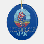 Ice Cream Boy Cone Sundae Retro  Ice Cream Keramisch Ornament (Links)