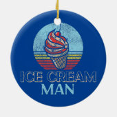 Ice Cream Boy Cone Sundae Retro  Ice Cream Keramisch Ornament (Achterkant)