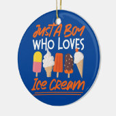 Ice Cream Boy heeft een popsikel, een jongen die e Keramisch Ornament (Links)