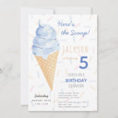 Ice-Cream Boy Verjaardag Kaart (Voorkant)