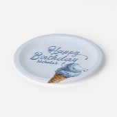 Ice Cream Boys Alle Leeftijd Verjaardag Papieren Bordje (Gekanteld)