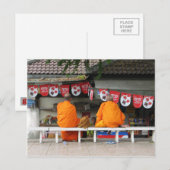 Ice Cream Break ... Buddhist Monks Thailand Briefkaart (Voorkant / Achterkant)