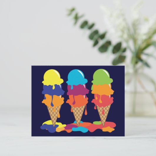 Ice Cream Briefkaart (Staand voorkant)