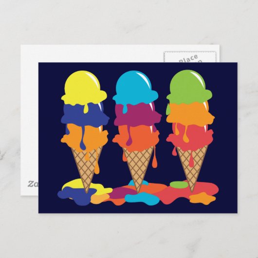 Ice Cream Briefkaart (Voorkant / Achterkant)
