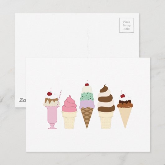 Ice Cream Briefkaart (Voorkant / Achterkant)