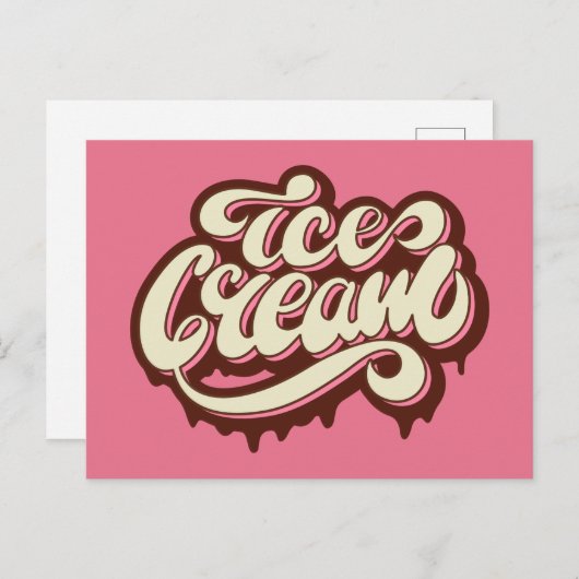 Ice Cream briefkaart (Voorkant / Achterkant)