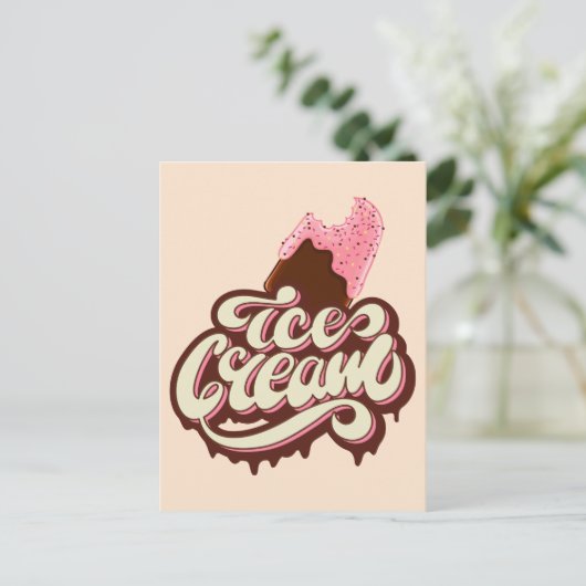 Ice Cream briefkaart (Staand voorkant)