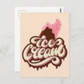 Ice Cream briefkaart (Voorkant / Achterkant)