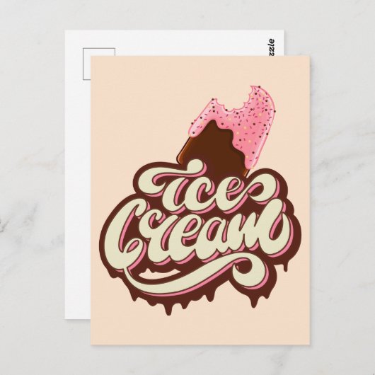 Ice Cream briefkaart (Voorkant / Achterkant)