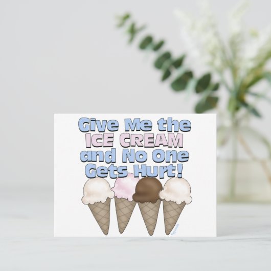 Ice Cream Briefkaart (Staand voorkant)