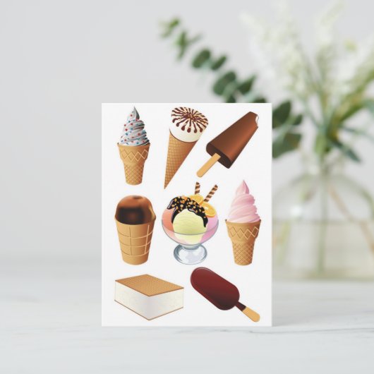 Ice Cream Briefkaart (Staand voorkant)