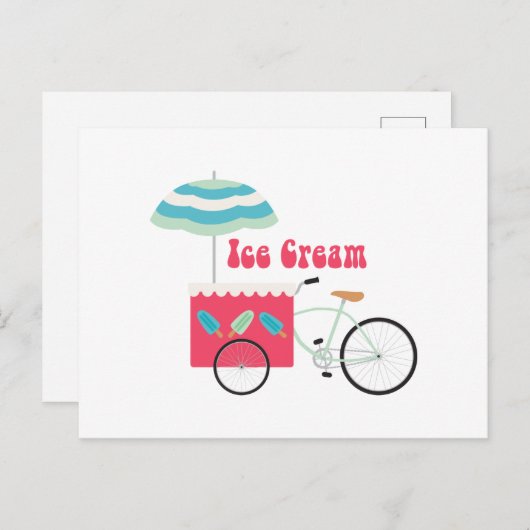 Ice Cream Briefkaart (Voorkant / Achterkant)