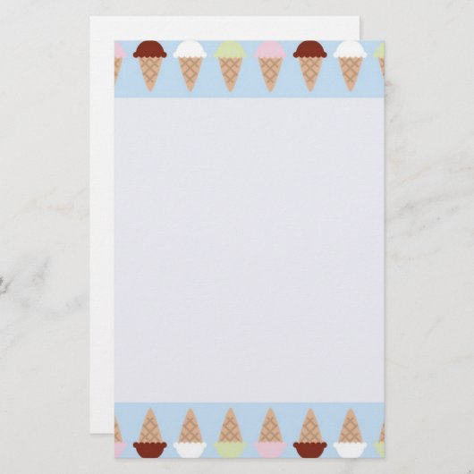 Ice Cream Briefpapier (Voorkant / Achterkant)