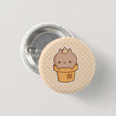 Ice Cream Bunny Button *KIES UW EIGEN GROOTTE (Voorkant /achterkant)
