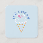 Ice cream business card vierkante visitekaartje (Voorkant)