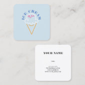 Ice cream business card vierkante visitekaartje (Voorkant / Achterkant)