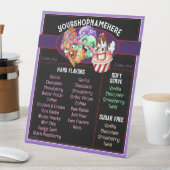 Ice Cream Business Counter Menu SMAKEN Reclamebord Met Voetstuk (Insitu)