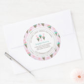 Ice Cream Business Custom Classic Round Sticker (Envelop)