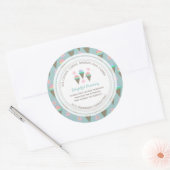 Ice Cream Business Custom Classic Round Sticker (Envelop)