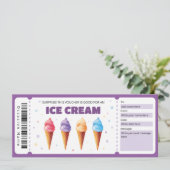 Ice Cream Cadeaubon Sjabloon, Sundae Lover Kaart (Staand voorkant)