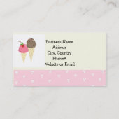 Ice Cream Cafe-ontwerp Visitekaartje (Achterkant)