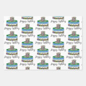 Ice Cream, Cake and Snoep Birthday Inpakpapier Vel (Voorkant)