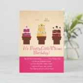 Ice Cream Cake Birthday Invitation Card Kaart (Staand voorkant)