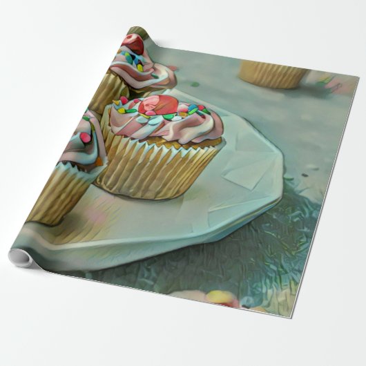 Ice cream cake cadeaupapier (Uitgerold)
