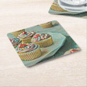 Ice cream cake kartonnen onderzetters (Schuin)