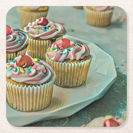 Ice cream cake kartonnen onderzetters (Voorkant)