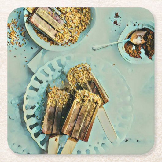 Ice cream cake kartonnen onderzetters (Voorkant)