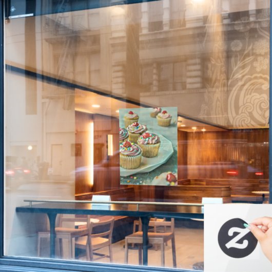 Ice cream cake raamsticker (Cafe Raam)