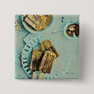 Ice cream cake vierkante button 5,1 cm