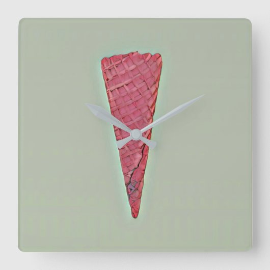 Ice cream cake vierkante klok (Voorkant)