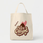 Ice Cream canvas tassen met aangepaste namen (Voorkant)