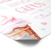 Ice cream Cards and gifts birthday pastel Poster (Hoek)